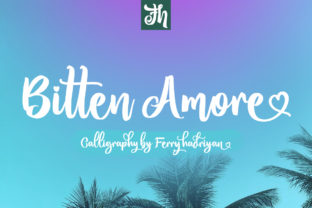 Bitten Amore Font for Wedding Invitations and Editorial Design