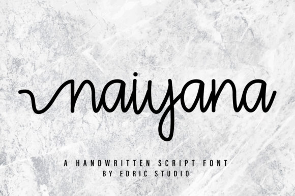 Naiyana Font: A Handwritten Typeface for Delicate and Creative Branding