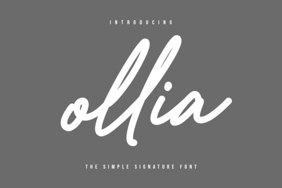 Ollia Font: A Script Handwritten Typeface for Creative Makers